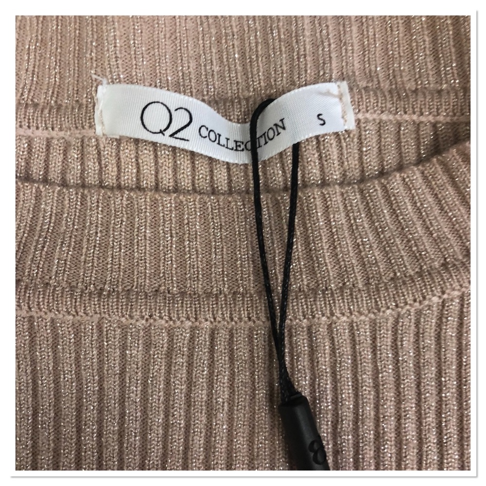 Q2 Boutique blush ribbed sweater ruffle sleeves - Picture 5 of 8